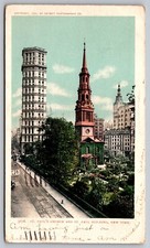 5678 St. Paul's Church and St. Paul Building New York vintage postcard 1905 picture