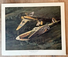 WWII Battle of Britain Spitfire vs Stuka Print - 1972 J.B. Deneen - 23