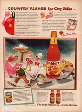 1945 Snider's Catsup Print Ad WWII Country Flavor For City Folks picture