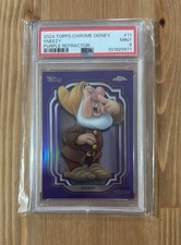 2024 Topps Chrome Disney Sneezy #11 Purple Refractor 183/199 PSA 9 MINT picture