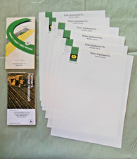 Vintage John Deere Potter Implement Letterhead and Two Farmer's Pocket Notebooks picture