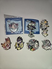Lot of 7 FURSONA pins hard enamel furry anthro characters official wolf fox  picture
