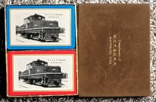 Vintage W.C.F & N.R.R. Railroad Double Deck Of Playing Cards - Complete With Box picture