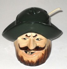 Vintage 1960’s Disneyland Pirates Of The Caribbean Ceramic Condiment Jar Green  picture