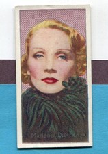 1936 CARRERAS LTD CIGARETTES FILM STARS #36 MARLENE DIETRICH TOBACCO CARD picture