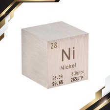 Nickel Cube Metal Element High Density Block Pure Periodic 1
