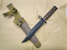 Vintage Genuine OKC-3S OKC3S Knife Bayo + Sheath Ontario Knife Real USMC Issue picture