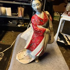 Vintage Japanese Hakata Doll Kimono Geisha Maiko Clay Pottery Ningyo  picture