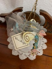 Vintage Karen Rossi Fanciful Flights Silvestri Blue Angel Ornament w/Tag 2000 picture