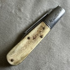 Vintage 1933-35 Remington UMC R1240 Big Daddy Barlow Pocket Knife Long Pull Bone picture