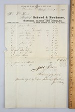 Vintage 1871 Letterhead Invoice Receipt Schwed & Newhouse Jewelry Pittsburgh picture