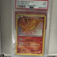 Pokémon 2013 Legendary Treasures Moltres Holo Card #22 PSA 9 English picture