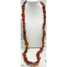 Vintage 1940s Baltic Amber Chunk Cabochon Necklace 102 Grams picture
