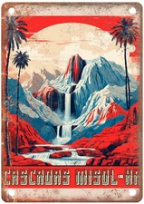 Vintage cascadas misolha mexico retro Look Travel Poster Metal Sign T3295 picture