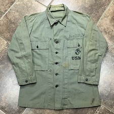 Vintage 1940s WW2 USMC HBT Herringbone Twill M-43 Jacket Men’s 44R VTG picture