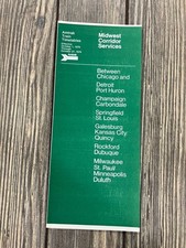 Amtrak Midwest Corridor Services Train Timetable Brochure October 1–27 1979 picture