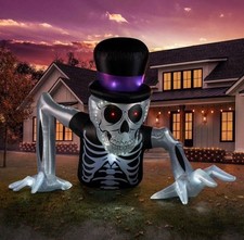 19 FT COLOSSAL SKELETON GROUNDBREAKING AIRBLOWN LIGHTED YARD INFLATABLE picture