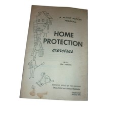 1959  Booklet Home Protection Exercises Civil Defense Fallout Shelter Retro picture
