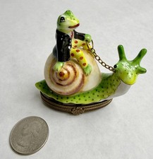 Authentic Hand Painted Limoges Snail picture