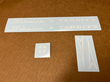 Complete Schwinn Approved White Varsity Bicycle Decal Set picture