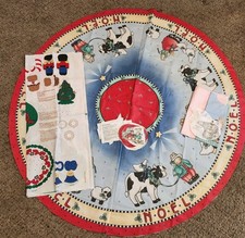 DAISY KINGDOM CUT AND SEW TREE SKIRT ORNAMENTS SOFT CHRISTMAS TREE SHIRT LOT picture