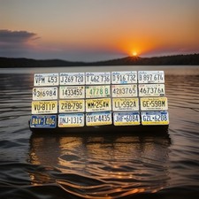 Lot Of 20 License Plates 4 States Illinois, Indiana, New Jersey, Pennsylvania picture