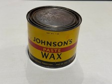 Vintage Johnson's Paste Wax 1 lb. Yellow Metal Container picture