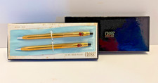 NOS Cross 12K GF Pen Pencil Set Imperial Refineries Oil Gas Advertising NIB picture