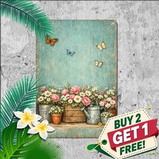 vintage floral garden illustration potted flowers still life picture