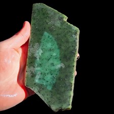 607g Raw Nephrite Jade Carving Slice (R14B768) picture