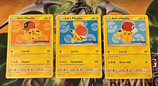 Pokémon Ash's Pikachu SM Black Star Promos 2017 Promo Lot 3 LP SM110 SM113 SM114 picture