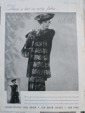 1937 Womens Dress Costume International Silk Guild Fashion vintage ad picture