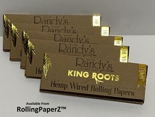 5X PACKS of RANDY'S ROOTS KING SIZE HEMP WIRED ROLLING PAPERS  picture