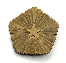 Croatian Police IKOM Zagreb Gold Tone Starburst Star Badge Pin Vintage Insignia picture