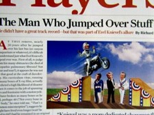 2004 TNT Evel Knievel The Man Who Jumped Stuff  2007 Original Print Pic 8 x 11
