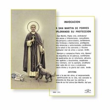 Invocacion: San Martin de Porres  - Spanish - Paperstock Holy Card picture