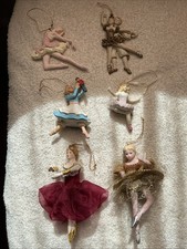 Vintage Assorted Set Of Porcelain Ballerina Ornaments picture