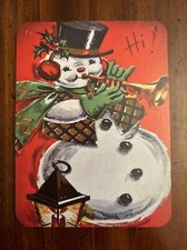 Christmas Decor Holiday VINTAGE STYLE Die Cut Cardboard  4 X 6” picture