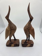 Vintage Hand Carved Wooden Birds picture