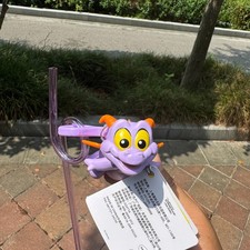 Official Shanghai Disney Figment Dragon wind-up straw clip picture