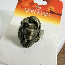 Metal Finger Ring Simba Mufasa Lion King Size 5 Disney New NWT picture
