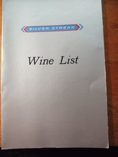 Vintage RR Burlington and Quincy Railroad ? SILVER STREAK Dining Car Wine List picture