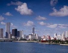 Photo:Miami Florida 1980s Cityscape Harbor Skyscrapers Skyline picture