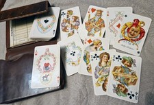 collectibles Antique 1920 Piatnik 53 playing cards good condition picture