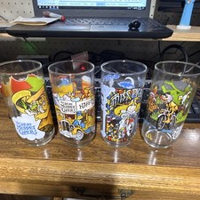 1981 Vintage McDonald's the Great Muppet Caper Glass Set of 4 Complete Set picture