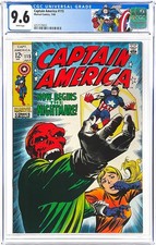 Captain America #115 CGC 9.6 White Pages 1969 Marvel Comics Red Skull Appearance picture