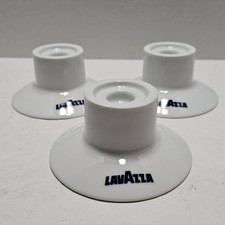 Lavazza Blue Ribbon Logo Ashtray - Candlestick Holder NO Chips Set of 3 ITALY picture