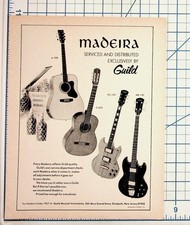 Vintage Madeira Guild Guitars Print Ad 1970s Elizabeth NJ Acoustic Electric Bass picture