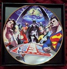 JLA Justice League 24k Gold Alex Ross Collector's Plate DC Direct Gallery 2004 picture