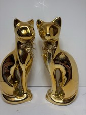 VTG Ceramic Cat MCM Art Deco Hollywood Regency Style Statue 11